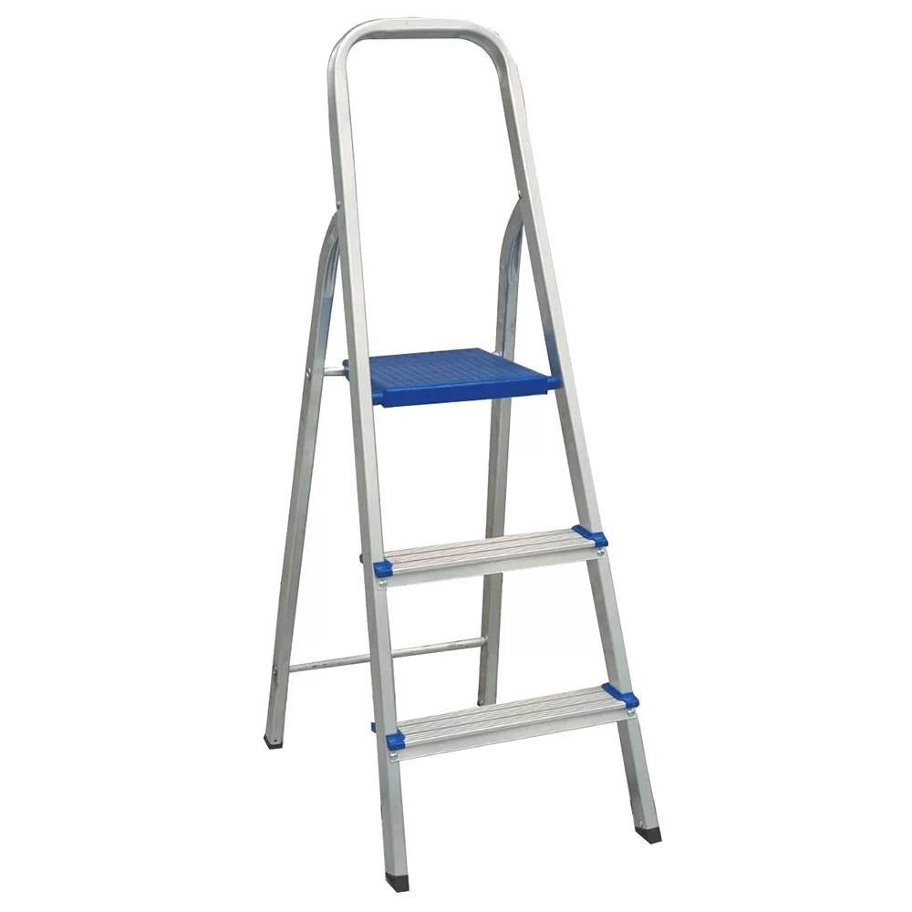 Escada de Alumínio Doméstica com 3 Degraus - Real Escadas