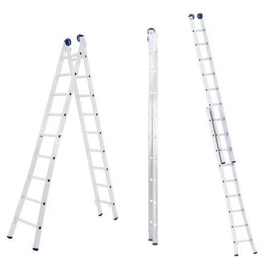 Escada Extensiva Mor Alumínio 9x2 Degraus.