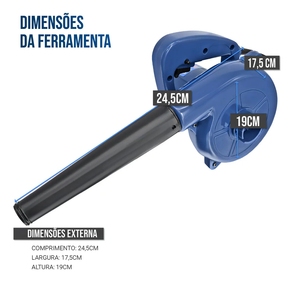 Soprador Aspirador Elétrico Folhas E Resíduos 600w
