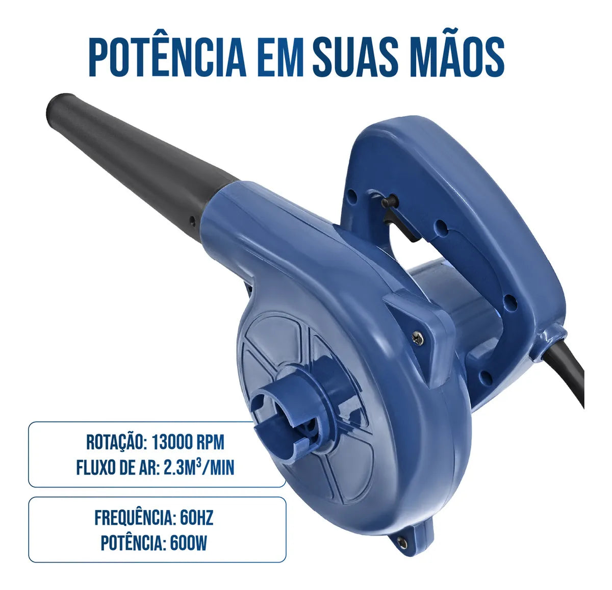 Soprador Aspirador Elétrico Folhas E Resíduos 600w
